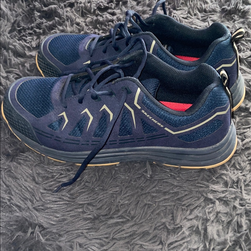 Skechers Men's 11 Navy Athletic Style Composite Toe Work Shoes - Picture 2 of 8